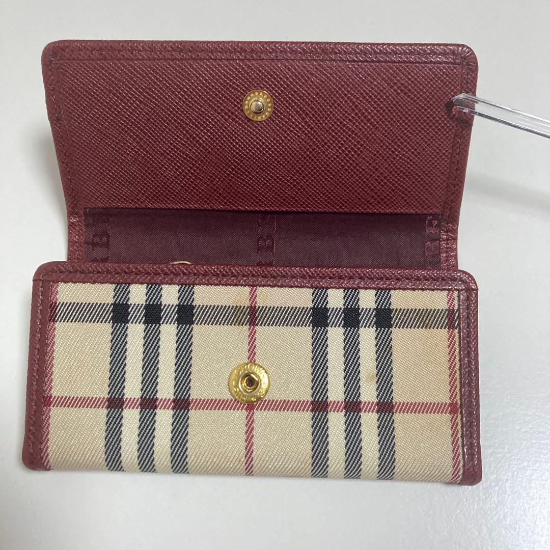 Burberry チェック柄 レザーキーケース