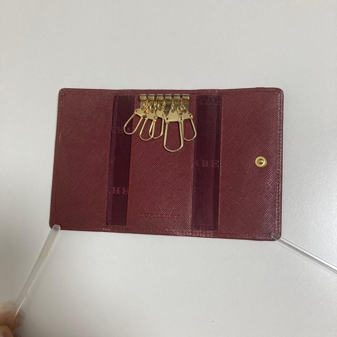 Burberry チェック柄 レザーキーケース