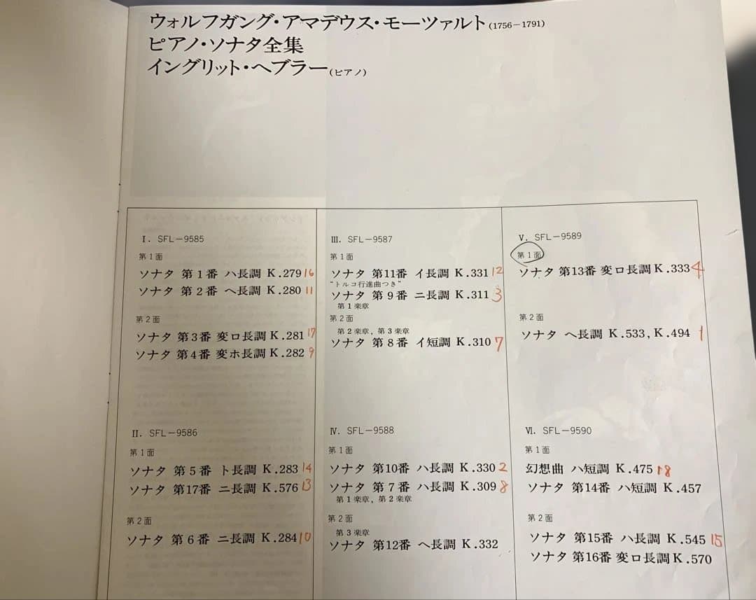 モーツァルト ピアノソナタ全集 Ingrid Haebler 国内盤 6枚セット