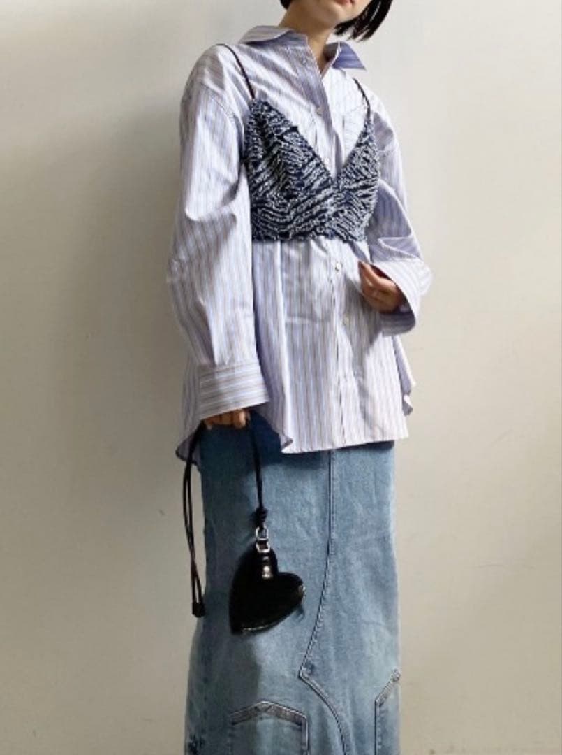Ameri TAYLOR OPAL DENIM BUSTIER デニムビスチェ