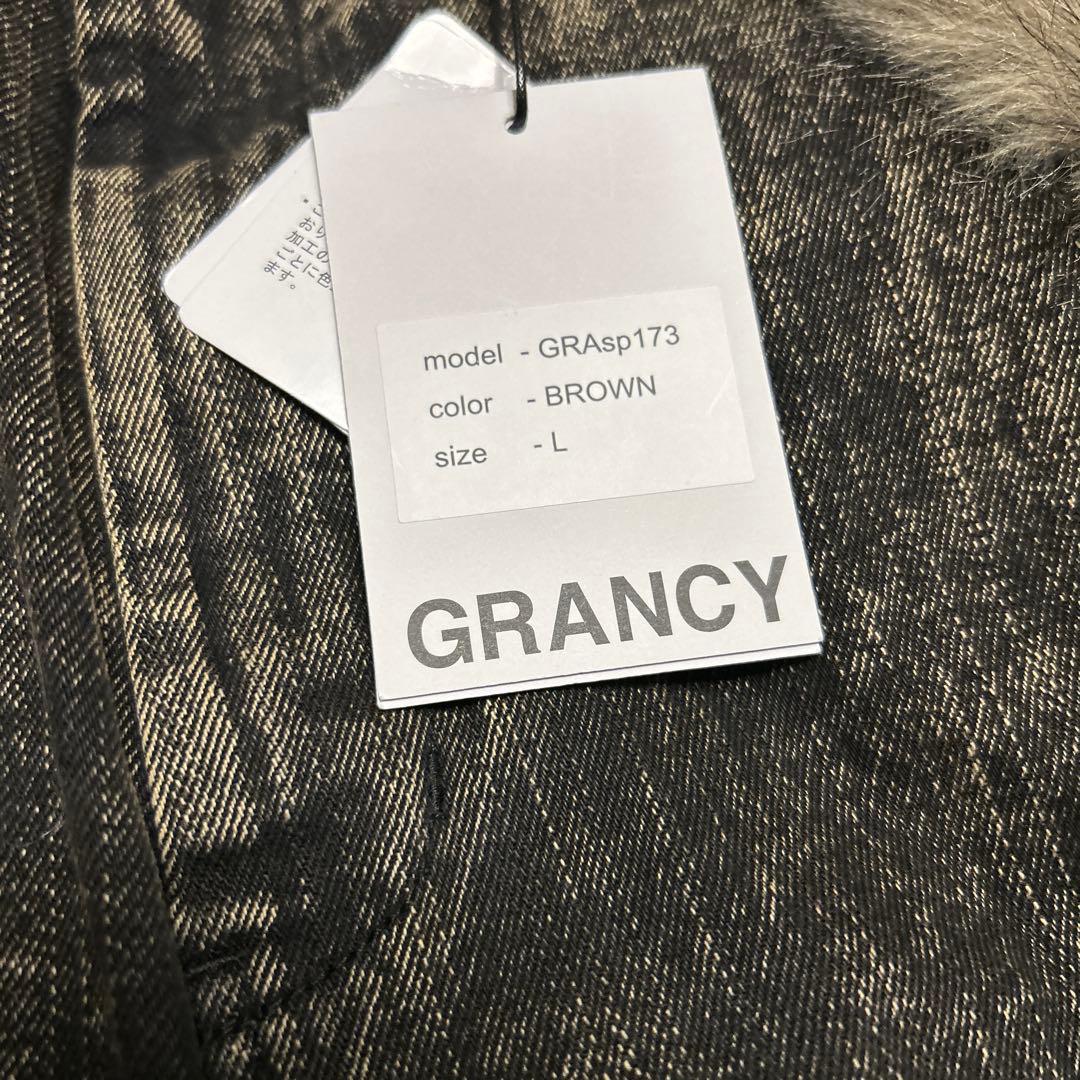 GRANCY グランシーファーポケットデザインハーフデニムカーゴパンツ　Lサイズ