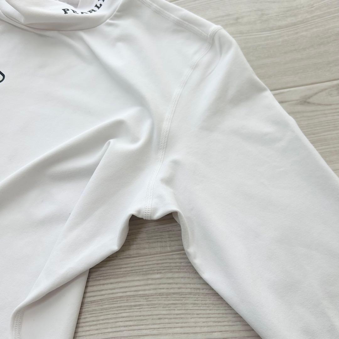 美品　パーリーゲイツ　ハイネック　モックネック　長袖シャツ　カットソー　ホワイト