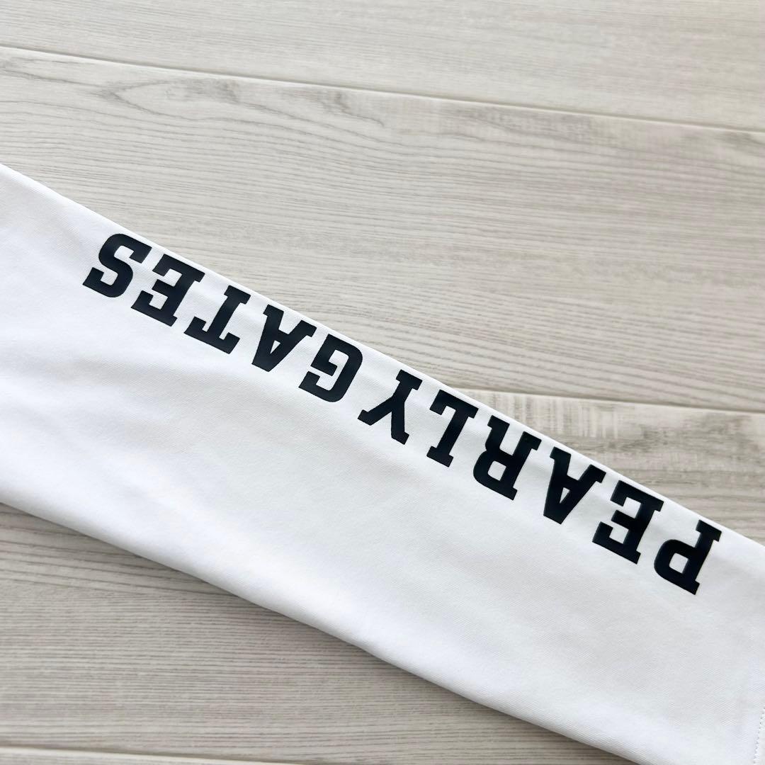 美品　パーリーゲイツ　ハイネック　モックネック　長袖シャツ　カットソー　ホワイト