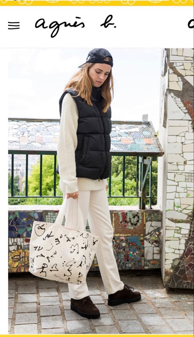 美品agnes b. AVEC PYRENEX ダウンベストXL ピレネックス