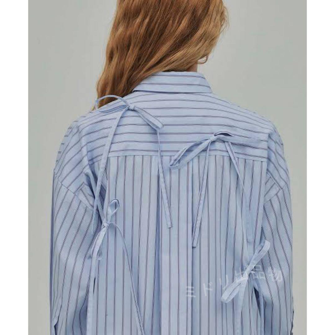 ENFOLD RIBBON SHIRT リボンシャツ　リボンシャツ　ブルー