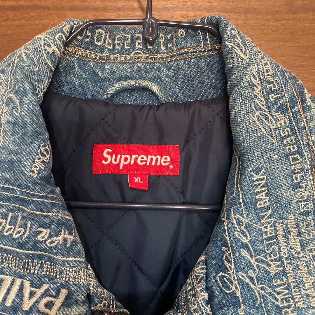 【SALE】Supreme Checks Embroidered Denim