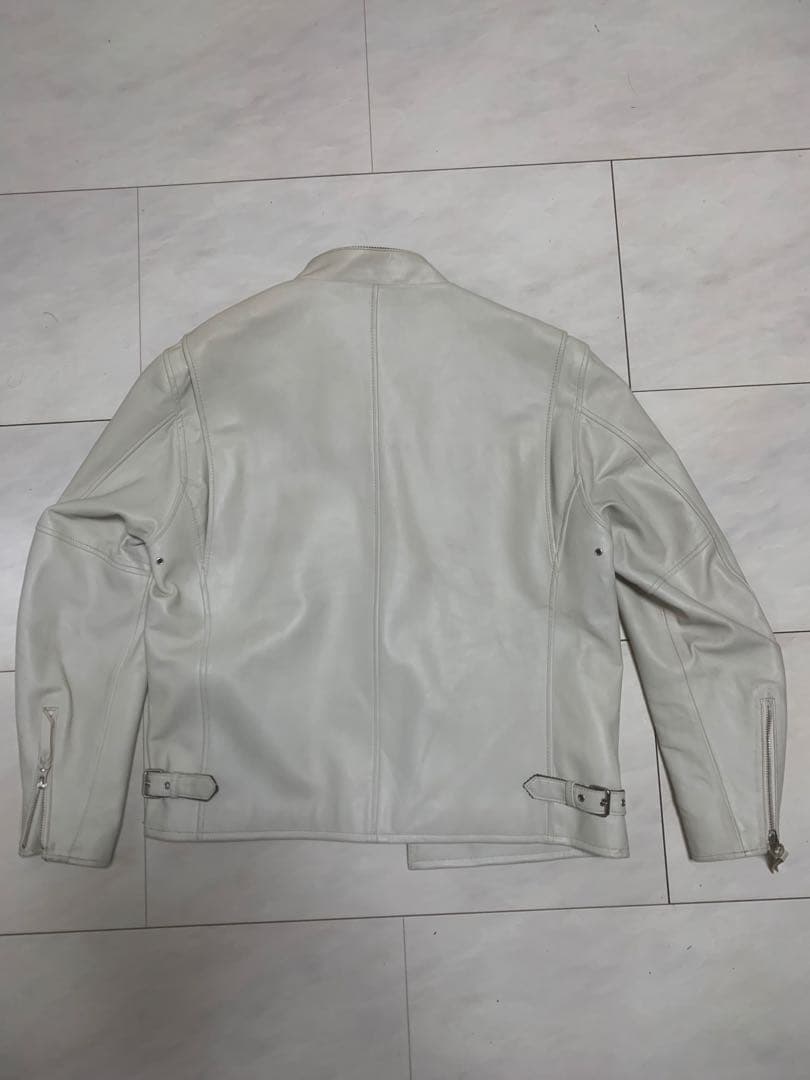 Schott ショット ライダース ジャケット 羊革 レザー 2XL ホワイト