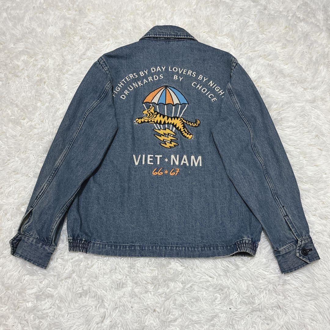 HOUSTON 刺繍デニムジャケット VIET NAM　M