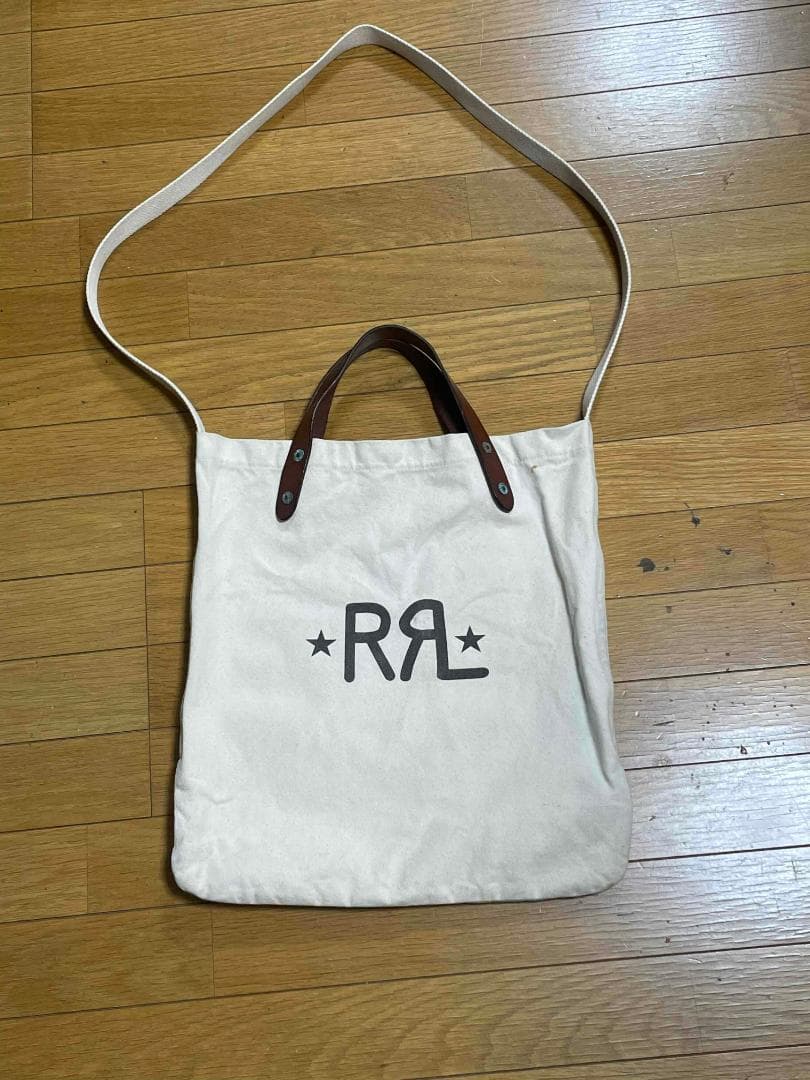 RRL　ダブルアール　キャンバストート　バッグ ホワイト