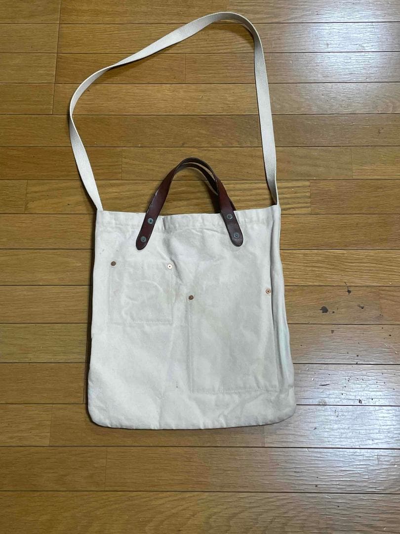 RRL　ダブルアール　キャンバストート　バッグ ホワイト