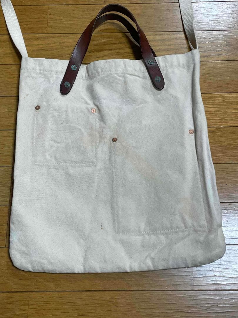 RRL　ダブルアール　キャンバストート　バッグ ホワイト