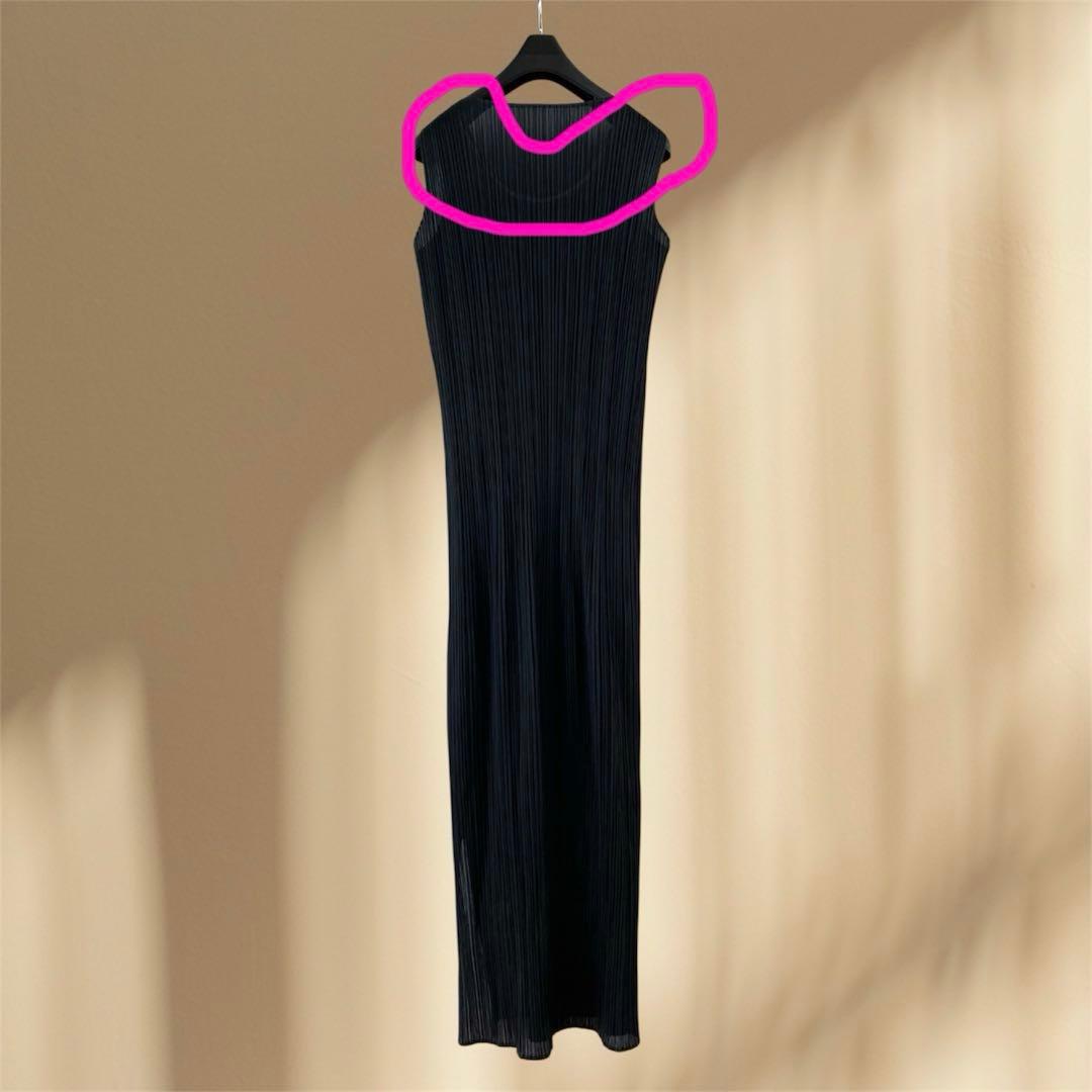PLEATS PLEASE プリーツプリーズ 黒 ロングワンピース マキシ 4