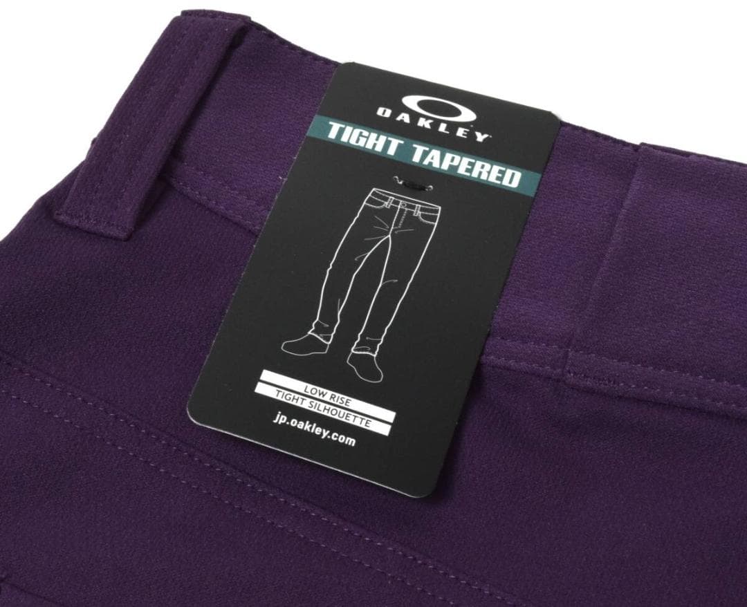 未使用 オークリー ゴルフ スカル テーパード アンクルパンツ 32 パープル