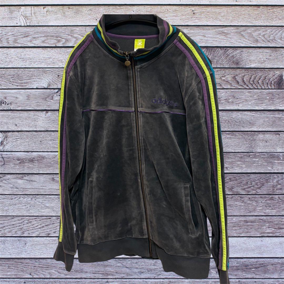 セール‼️00s y2k adidas アディダストラックジャケット刺繍ロゴ 美品