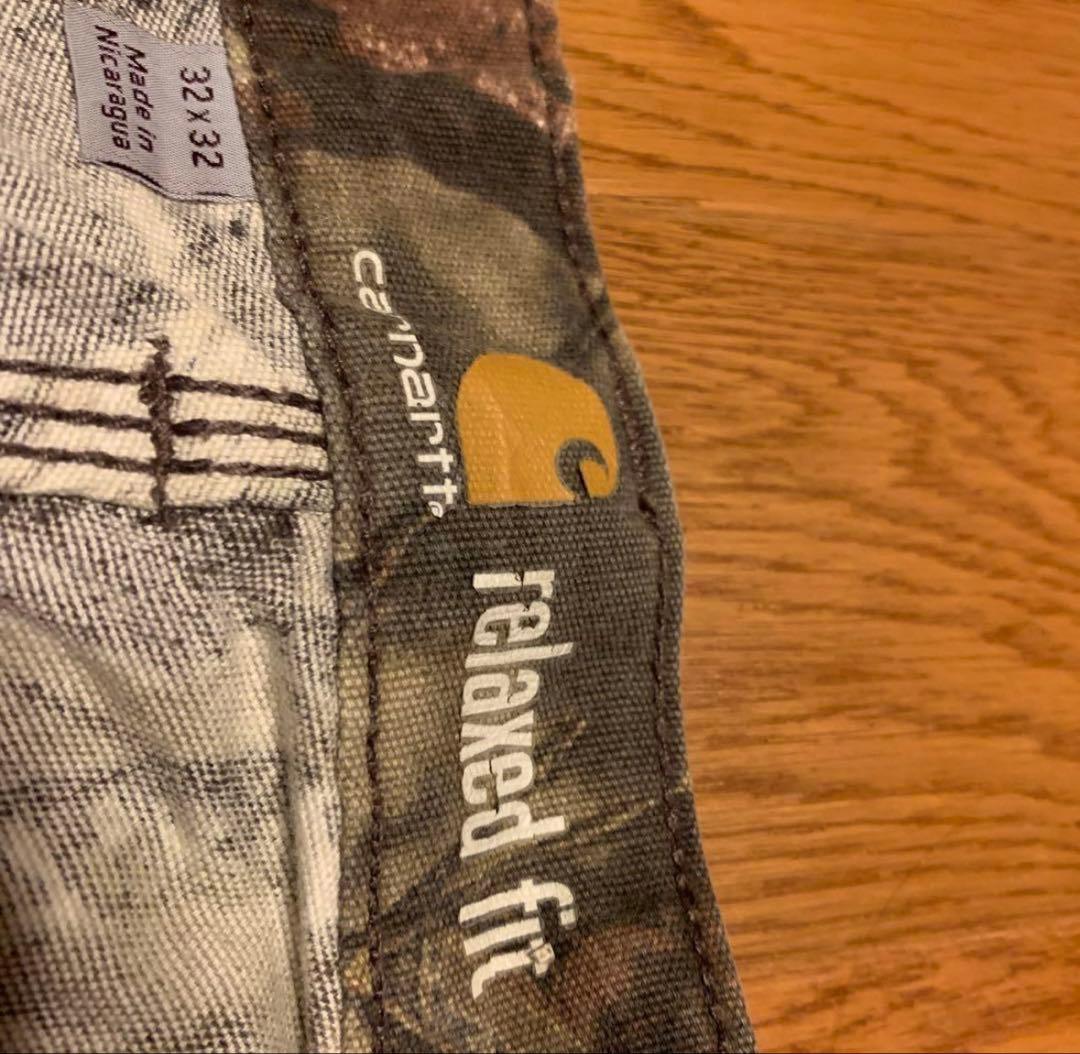 希少❗️carhartt カーハート　パンツ　リアルツリー柄　32x32
