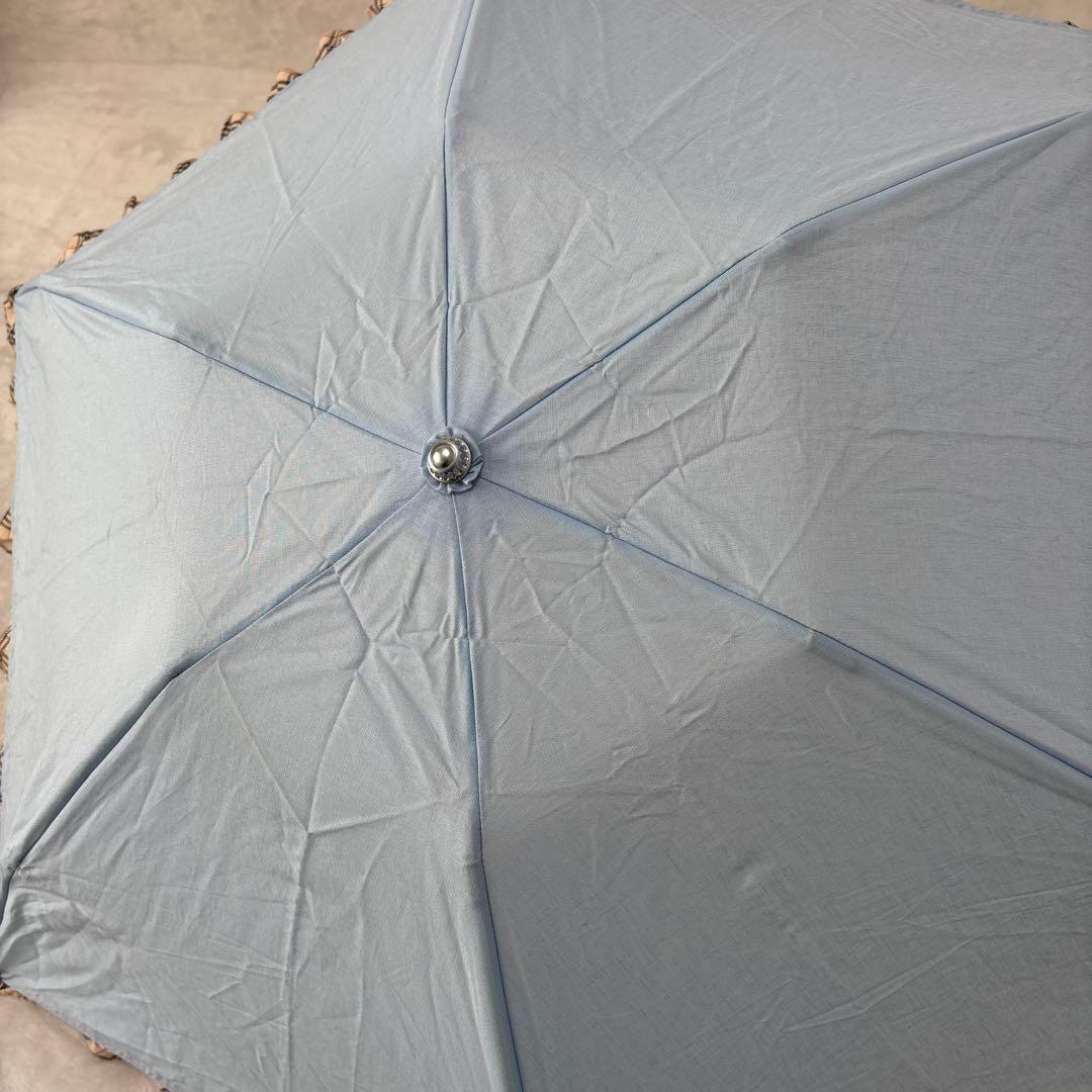 バーバリー 未使用 晴雨兼用 日傘 UV ノバチェック 折り畳み傘 フリル