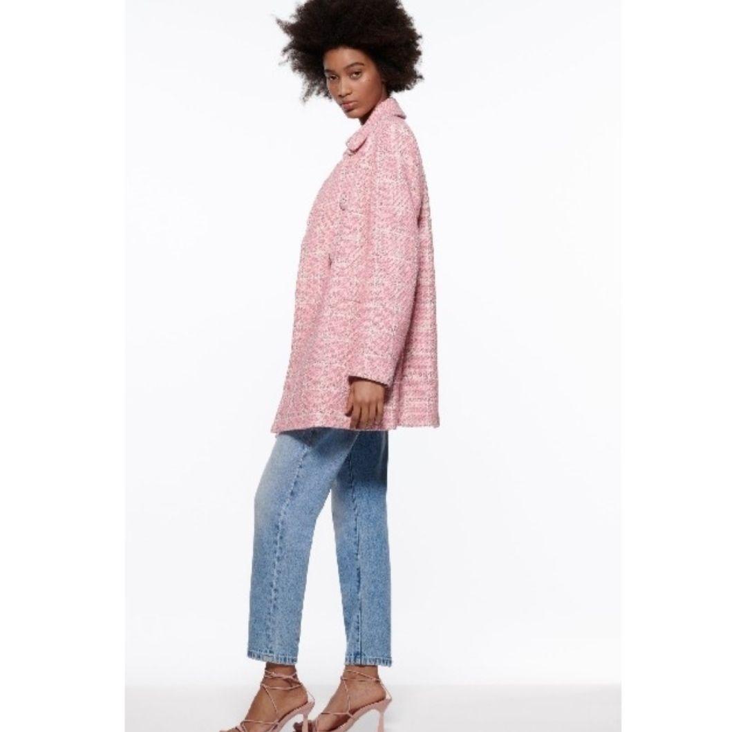 新品未使用❁ZARA ツイード ナポレオン ジャケット くるみボタン ピンク