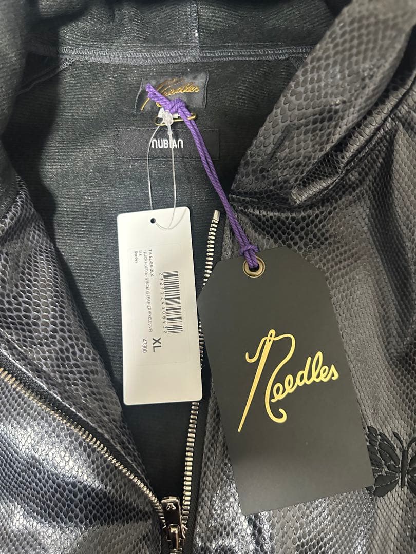 週末値下げ　needles nubian 別注　トラックフーディ　レザー