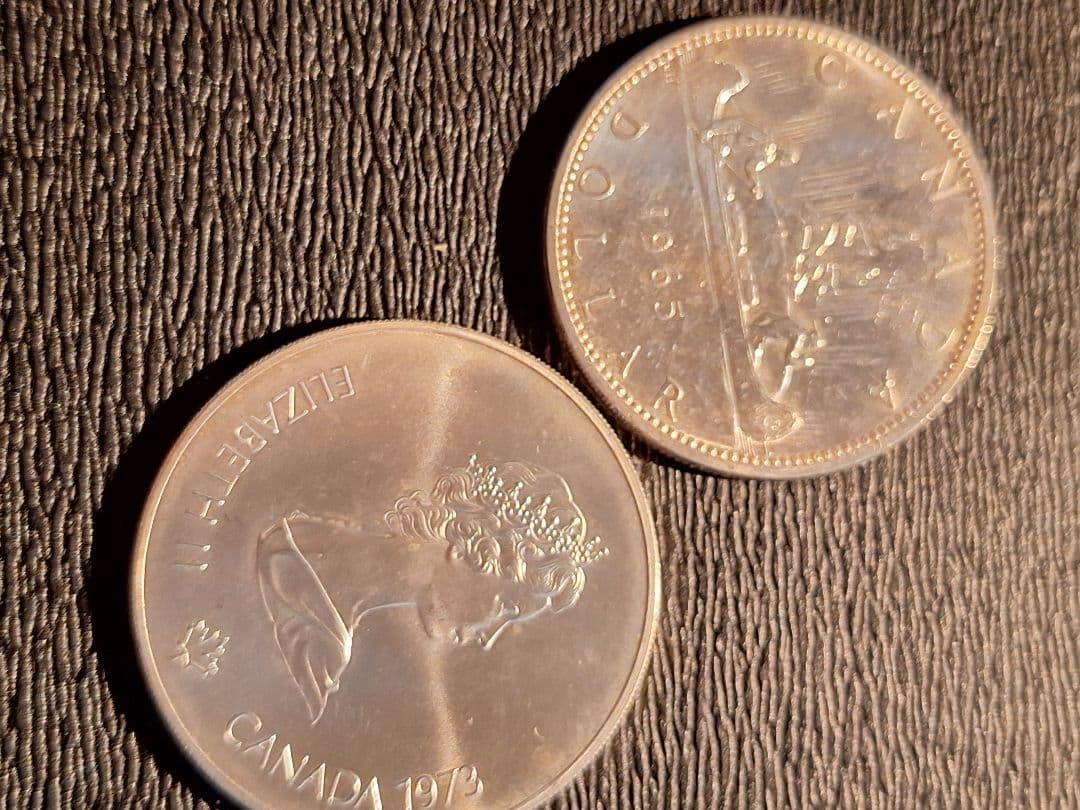 カナダモントリオール1976年５ドル銀貨 カナダ1965年dollar 銀貨