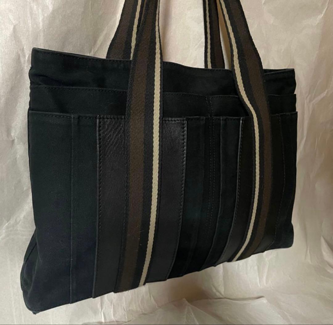 HERMES エルメス トロカホリゾンタルMM キャンバス トートバッグ
