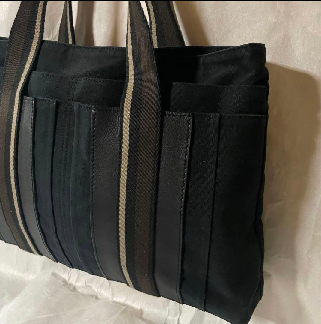 HERMES エルメス トロカホリゾンタルMM キャンバス トートバッグ