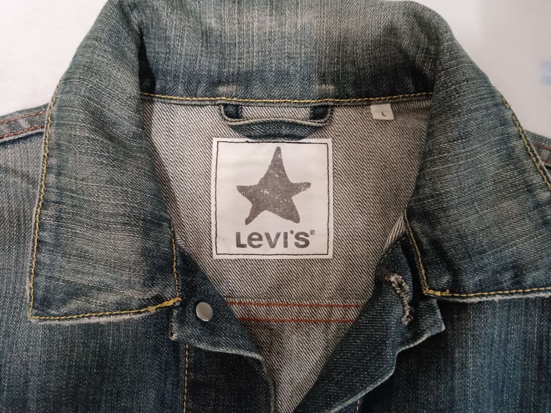 Levi'sブラックレーベルブラックスター廃盤品デニムジャケットＬサイズV24