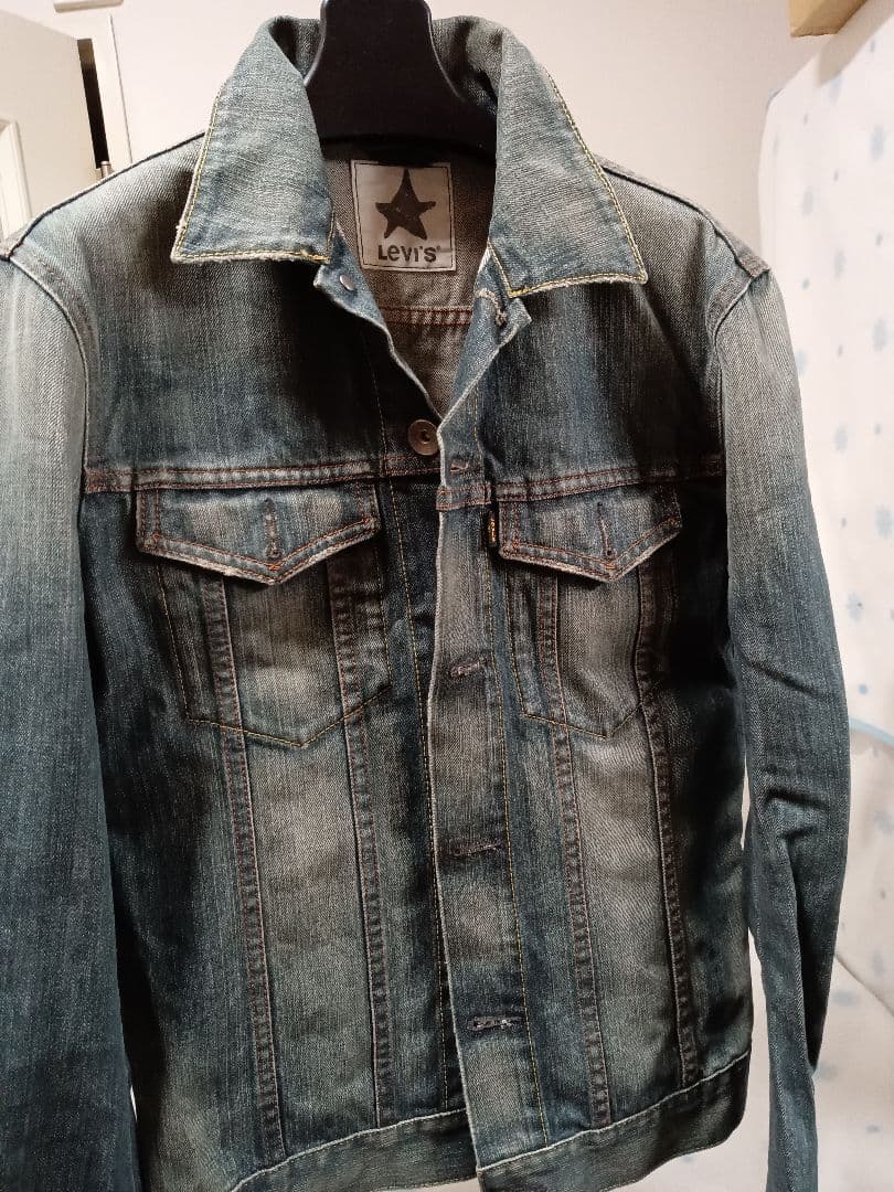 Levi'sブラックレーベルブラックスター廃盤品デニムジャケットＬサイズV24