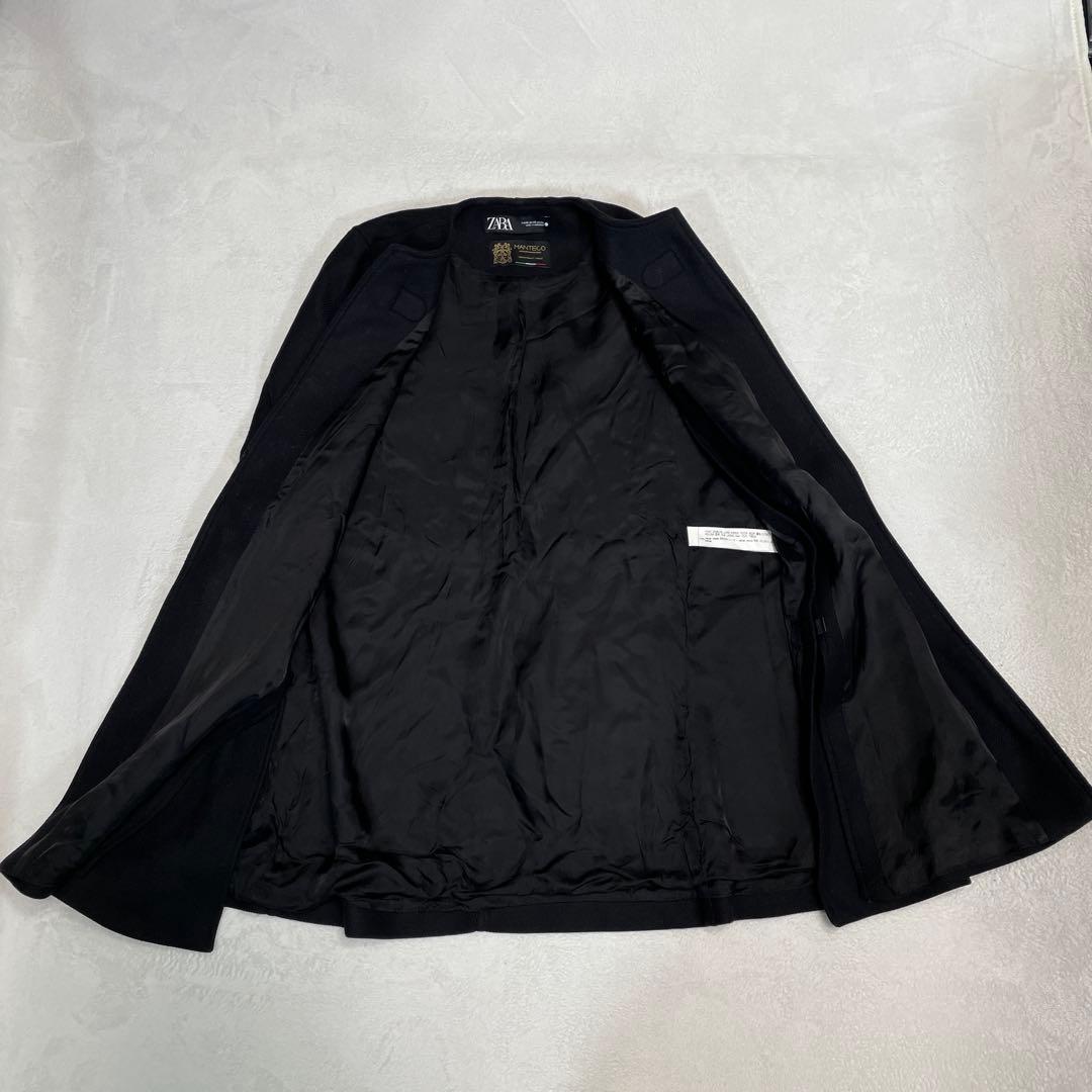 ZARA MANTECO ケープコート ポンチョ 金具留め 黒 ザラ マンテコ