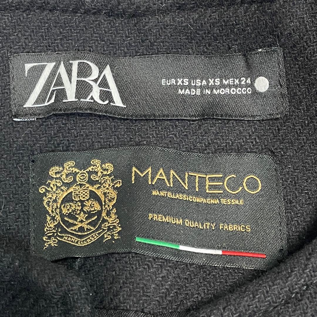ZARA MANTECO ケープコート ポンチョ 金具留め 黒 ザラ マンテコ