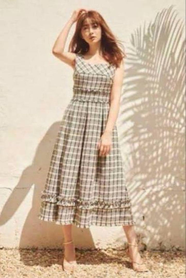 ワンピース herlipto Summer Tweed Midi Dress