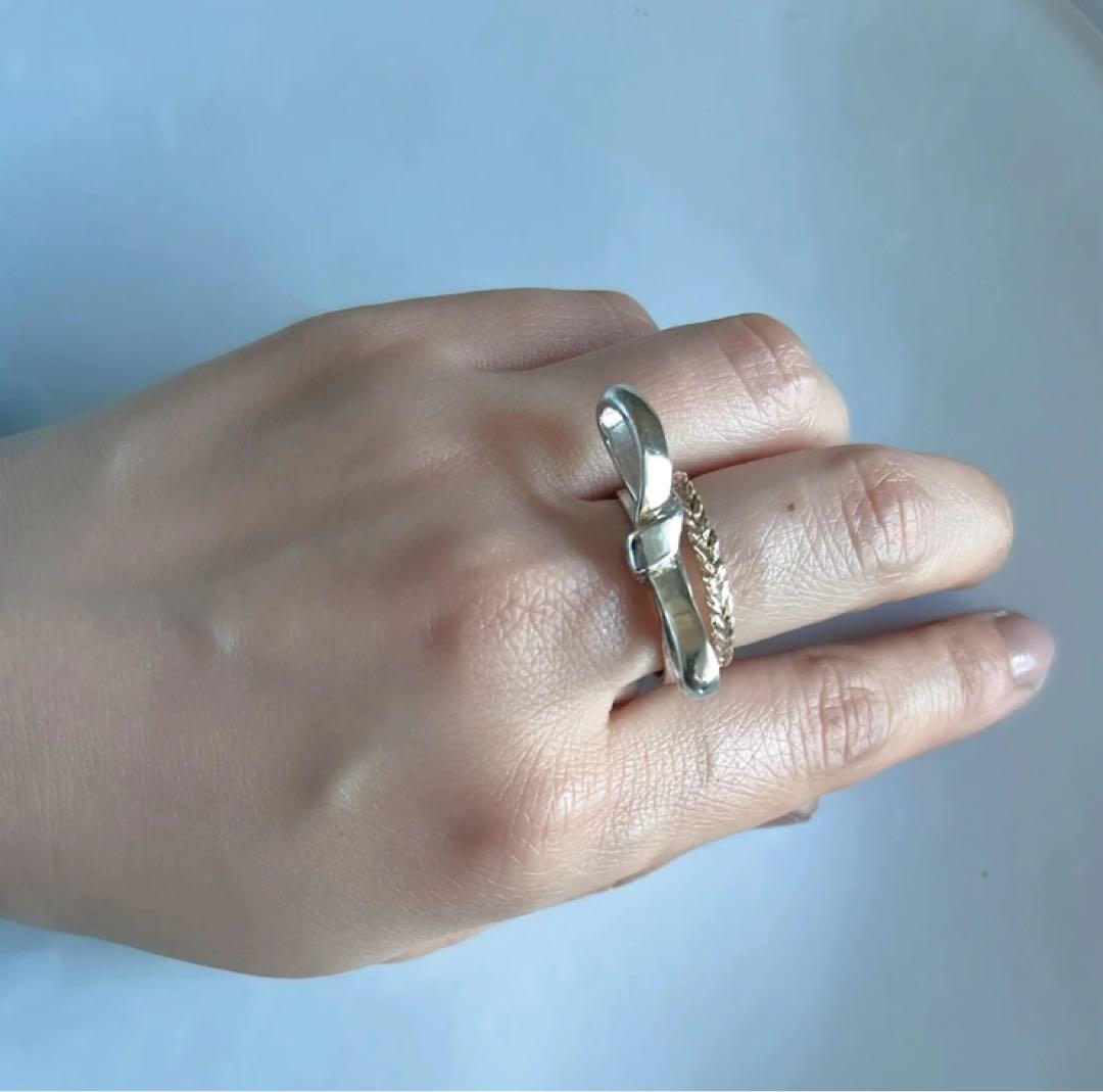 ぽえむさま専用 ao jewelry シルバー 925リボンリング