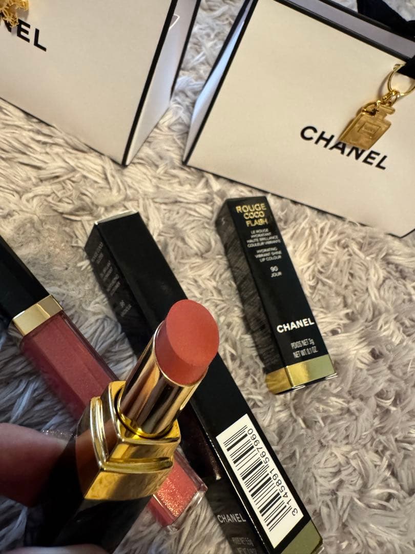 新品未使用☆2点セットCHANEL リップグロス コーラルピンク