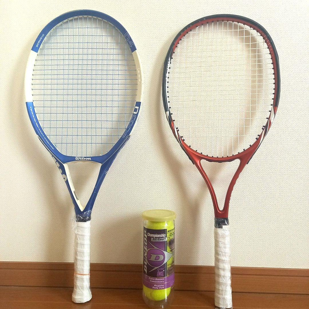 Wilson CODE N4硬式テニスラケット2本セット★テニスボール付き★