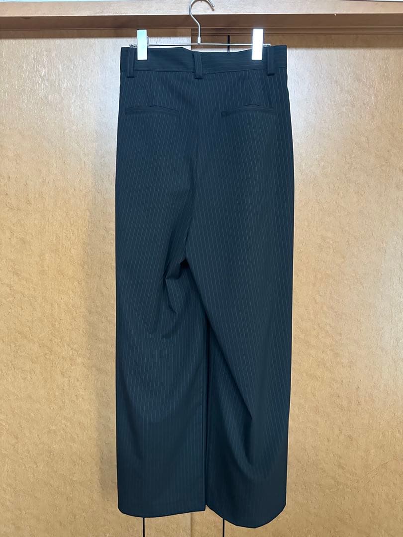 SINSS ２タックワイドストレートストライプスラックス