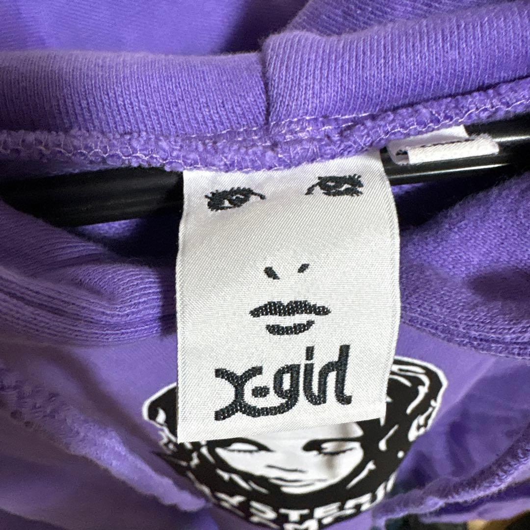 X-girl HYSTERIC GLAMOUR フーデイ　パーカー値下　パープル