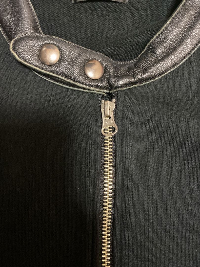 あ*様 2000s Double Zip Sweat Riders Jacket