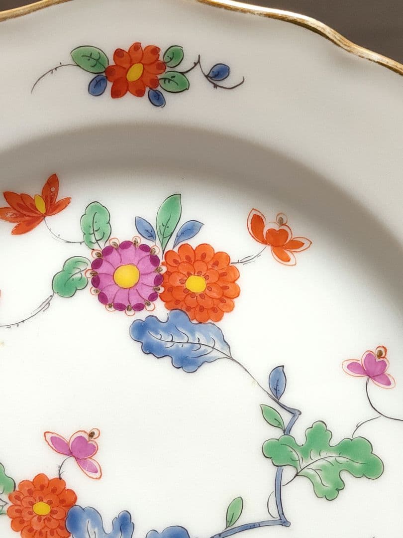 マイセン飾皿「インドの花篭」◎ハイファー期 17.8cm