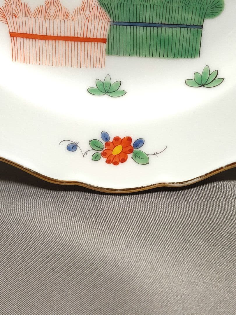 マイセン飾皿「インドの花篭」◎ハイファー期 17.8cm