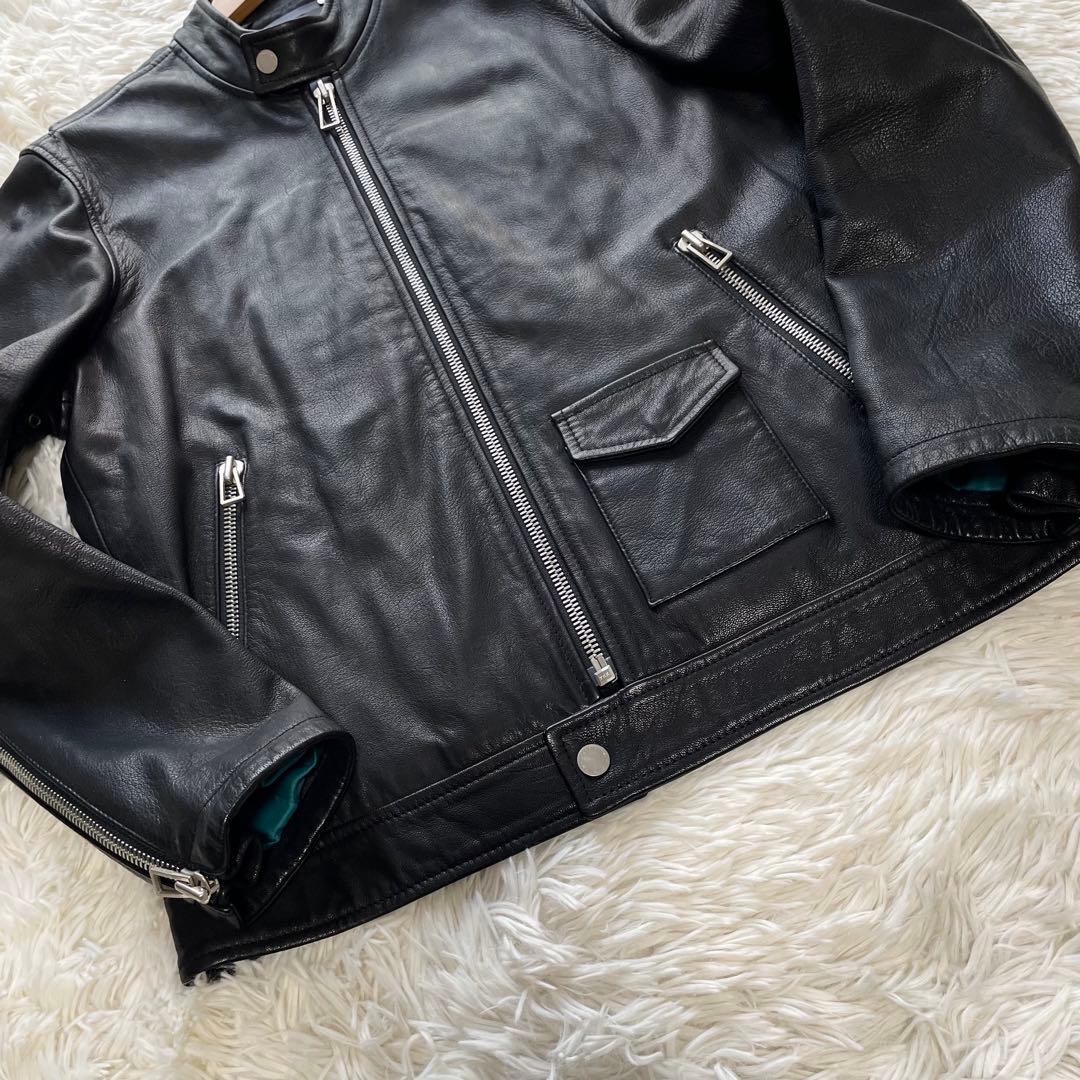 極美品✨ポールスミス　ライダースジャケット　中綿キルティング　近年モデル　黒　L