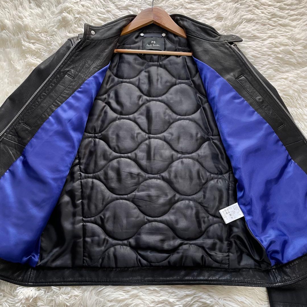極美品✨ポールスミス　ライダースジャケット　中綿キルティング　近年モデル　黒　L