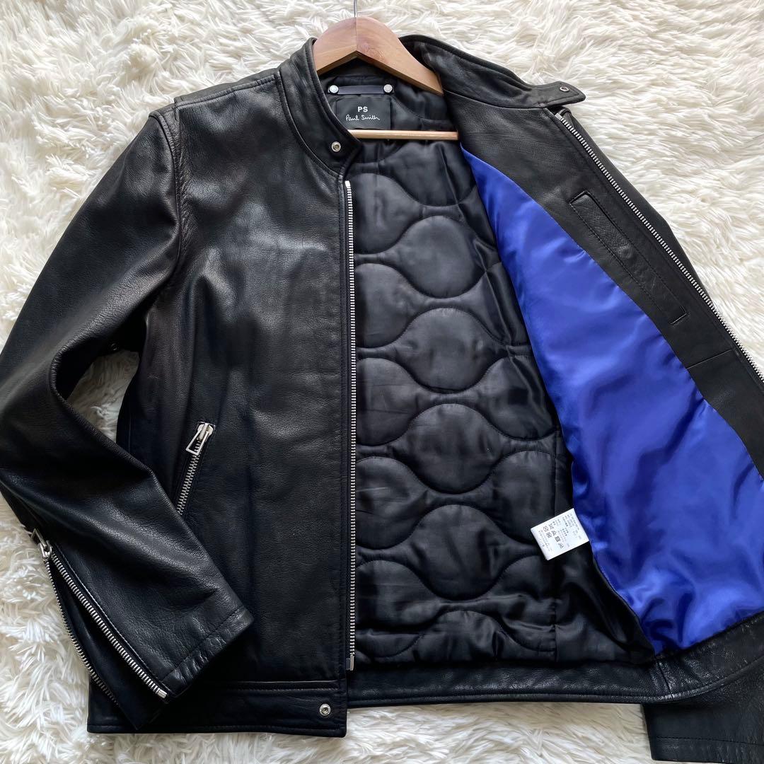 極美品✨ポールスミス　ライダースジャケット　中綿キルティング　近年モデル　黒　L