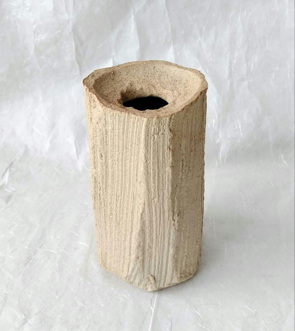 備前白泥彩花入(掛花兼用) 未使用 新品同様
