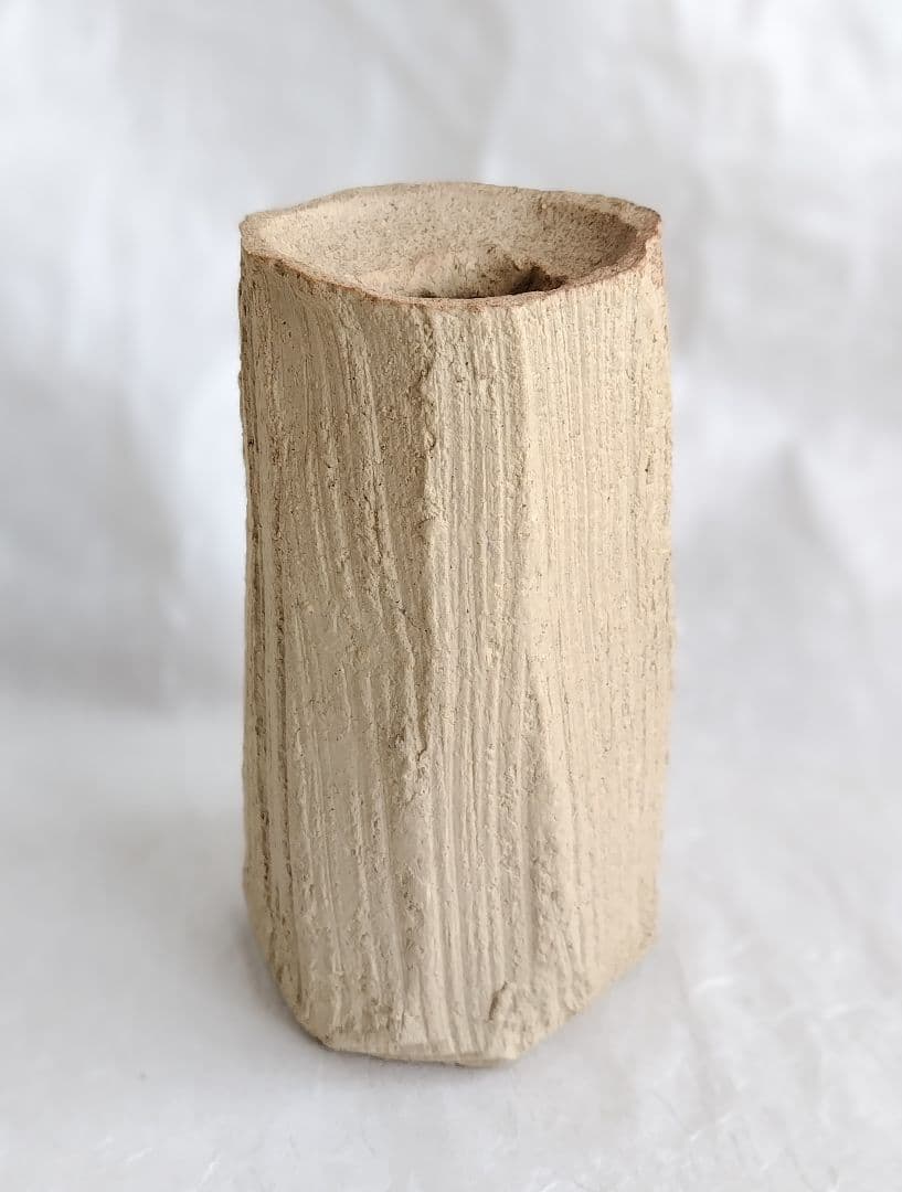 備前白泥彩花入(掛花兼用) 未使用 新品同様