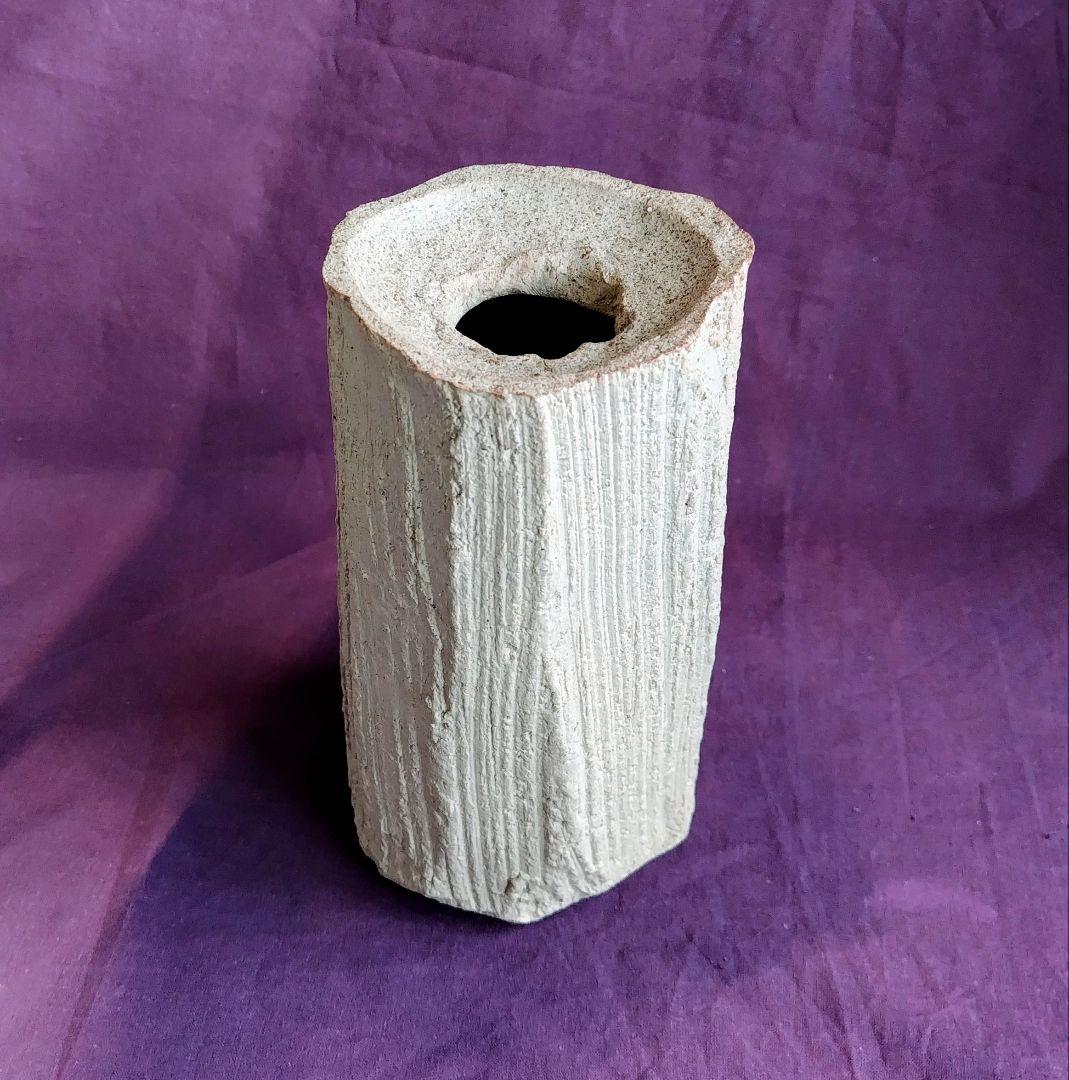 備前白泥彩花入(掛花兼用) 未使用 新品同様