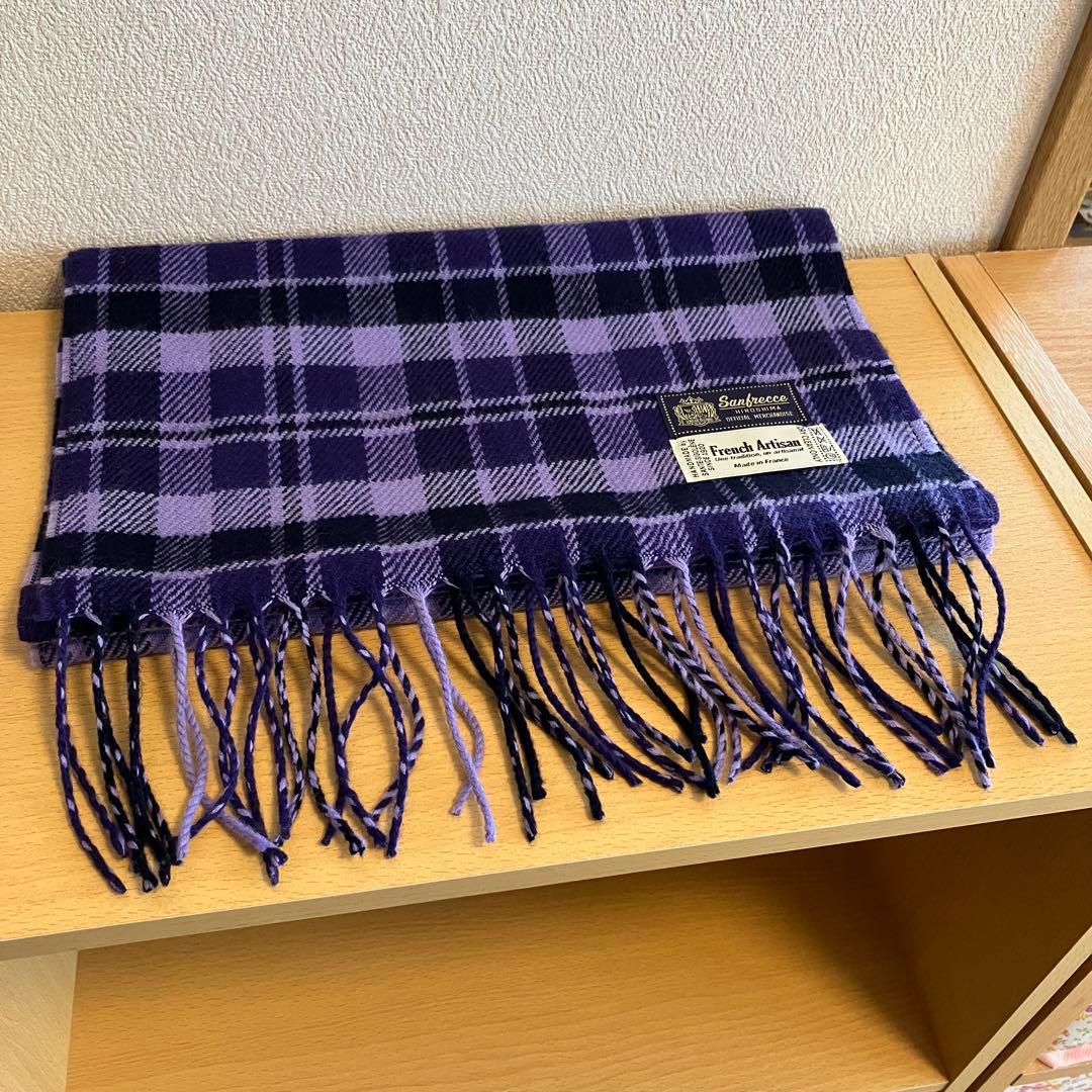 サンフレッチェ広島 フランス製チェックマフラー