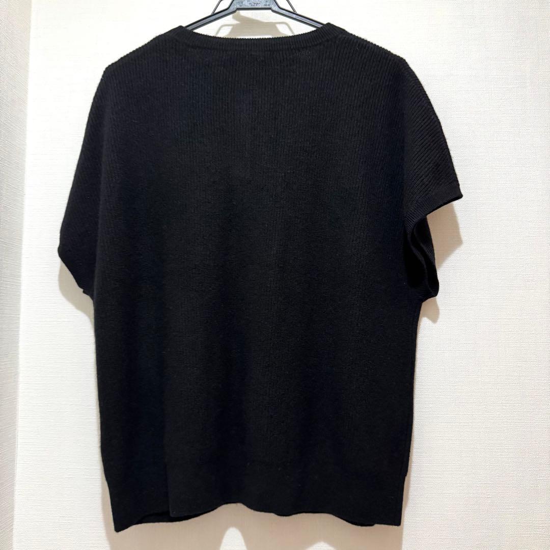 ★新品・タグ付き★高島屋　洗えるカシミヤ１００％　ニットベスト　黒　３L