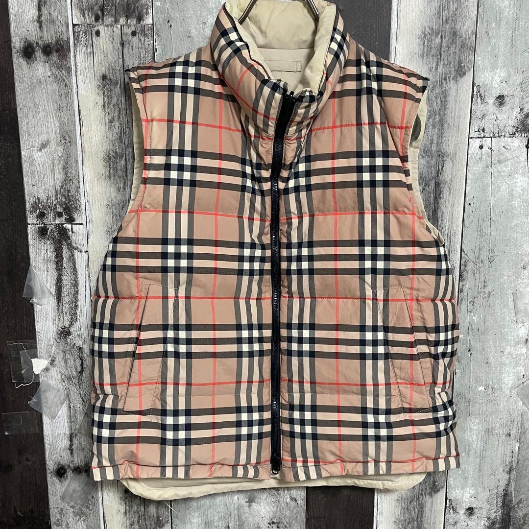 Burberry バーバリー ノバチェック柄 リバーシブル ダウン ベスト M