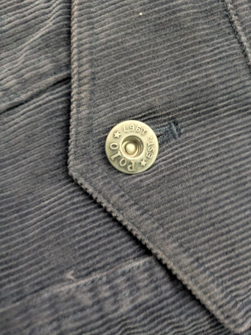 三角タグ 90s ralph コーデュロイGジャン ラルフローレン М ネイビー