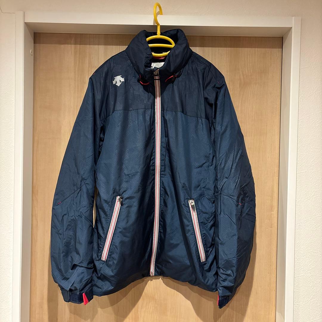 美品 DES￼CENTE ネイビー ウォームウインドブレーカー上下セットアップL