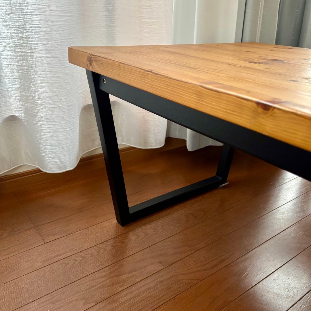 ［幅110］ローテーブル　ローデスク　天然木使用　完成品　組み立て不要